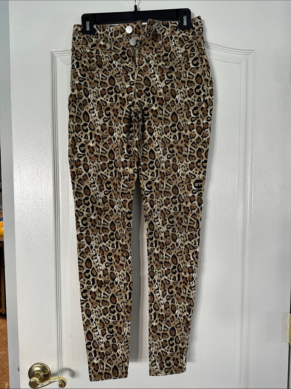 NOBO Leopard Print Skinny Pants - Tan, Brown, Black